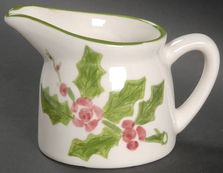 Holly (Green Trim) Creamer