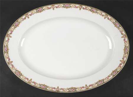 The Arenida (No Gold Trim) 15" Oval Serving Platter