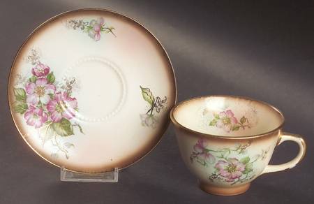 Dusty Blossom Footed Cup & Saucer Set