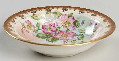 Dusty Blossom Rim Fruit/Dessert (Sauce) Bowl