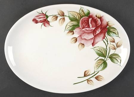 Americana 14" Oval Serving Platter by Lefton