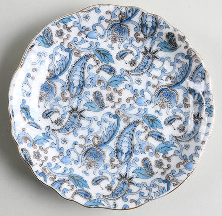 Blue Paisley Underplate for Jam/Jelly