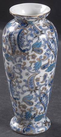 Blue Paisley 6" Vase by Lefton