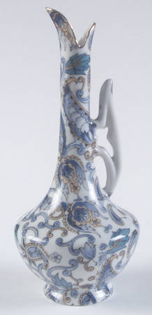 Blue Paisley 5" Bud Vase