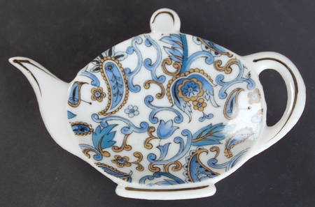 Blue Paisley Tea Bag Holder