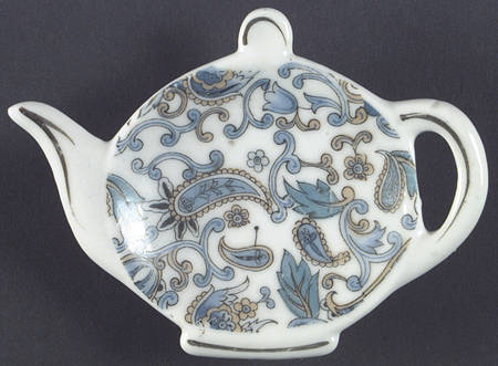 Blue Paisley Tea Bag Holder