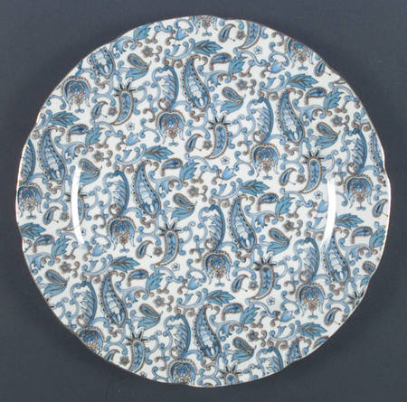 Blue Paisley Luncheon Plate