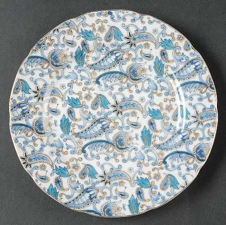Blue Paisley Salad Plate