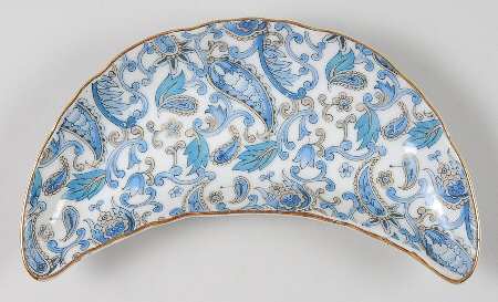 Blue Paisley Bone Dish