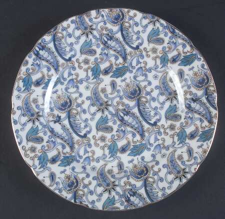 Blue Paisley Salad Plate