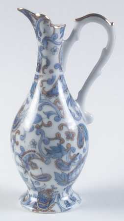 Blue Paisley 5" Bud Vase
