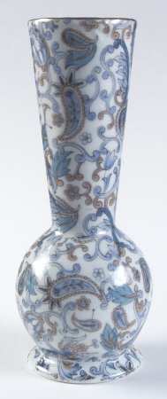 Blue Paisley 6" Vase