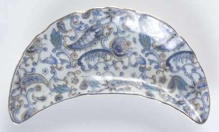 Blue Paisley Bone Dish