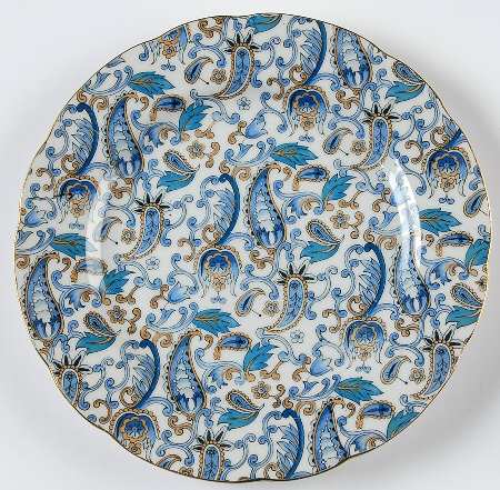 Blue Paisley Salad Plate