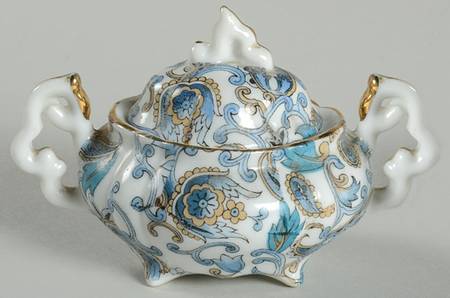 Blue Paisley Mini Sugar Bowl & Lid