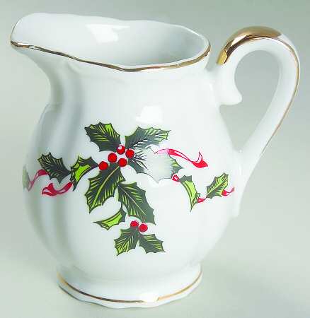 Boughs of Holly (SCALLOPED) Mini Creamer