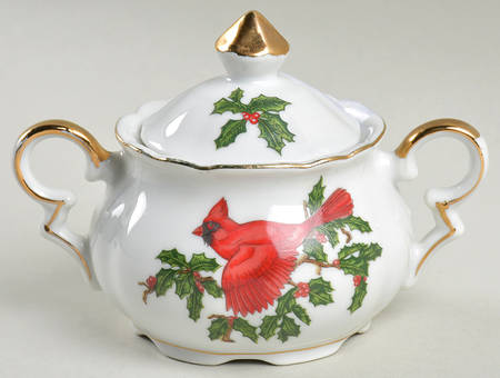 Cardinal Sugar Bowl & Lid
