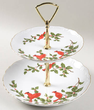 Cardinal 2 Tiered Serving Tray (Lunch & Bread/Butter Plate)