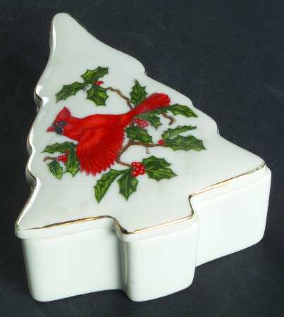 Cardinal Trinket Box & Lid