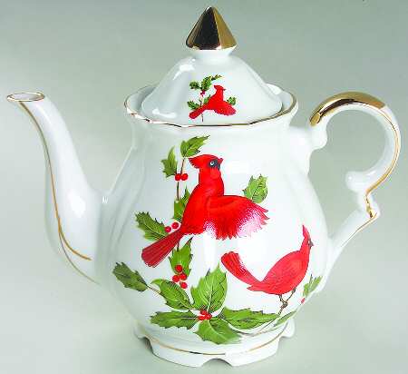 Cardinal Teapot & Lid