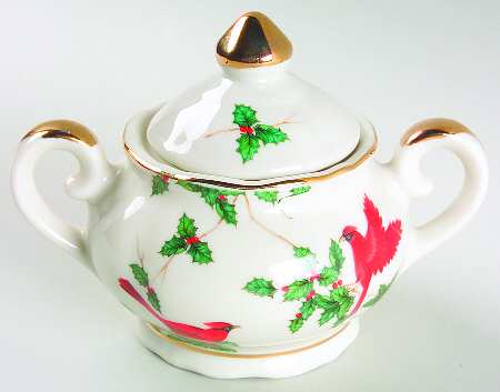 Cardinal Sugar Bowl & Lid
