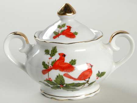 Cardinal Sugar Bowl & Lid