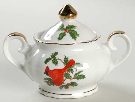 Cardinal Sugar Bowl & Lid