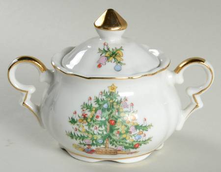 Christmas Tree Sugar Bowl & Lid