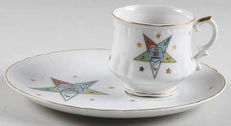 Eastern Star Snack Plate & Cup Set