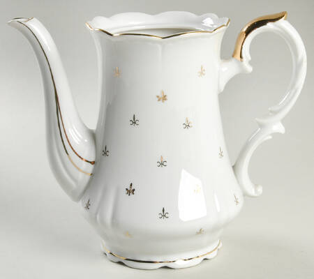 Fleur De Lis (Scalloped) Coffee Pot No Lid