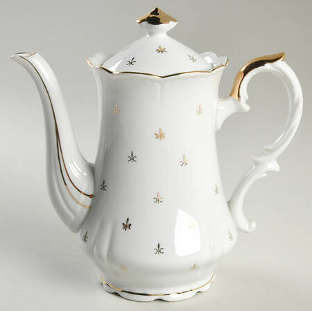 Fleur De Lis (Scalloped) Coffee Pot & Lid