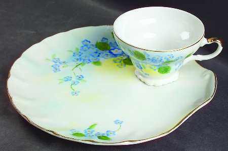 Forget Me Not Snack Plate & Cup Set