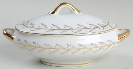 Golden Laurel Sugar Bowl & Lid