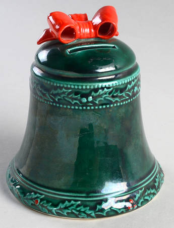 Green Holly Figural Bank