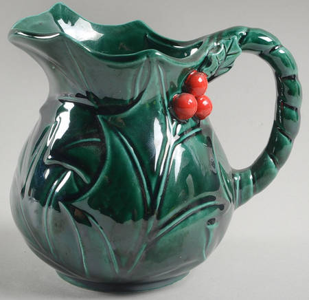 Green Holly Pitcher 20 Oz (For Bowl Set)