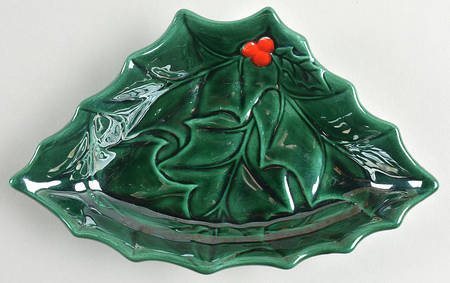 Green Holly Lazy Susan-Side Dish