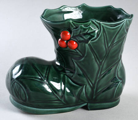 Green Holly Figural Planter