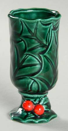Green Holly 4" Vase