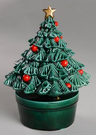 Green Holly Music Box/Hors d'Oeuvre Holder