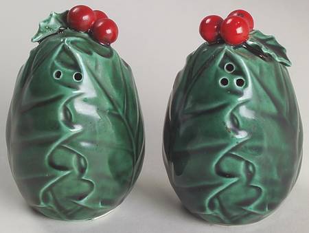 Green Holly Salt & Pepper Set