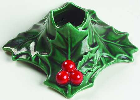 Green Holly 1" Small Candlestick