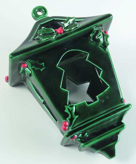 Green Holly Candle Lantern