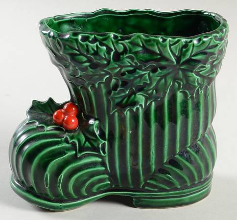 Green Holly Figural Planter