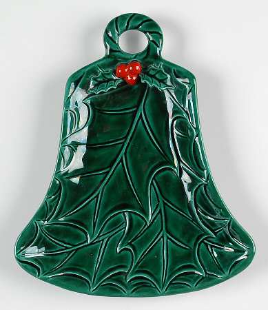 Green Holly Bell Shaped Plate