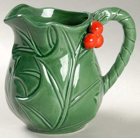 Green Holly Creamer