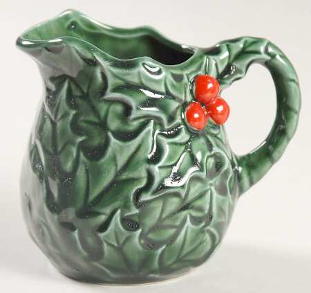 Green Holly Creamer