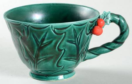 Green Holly Footed Cup