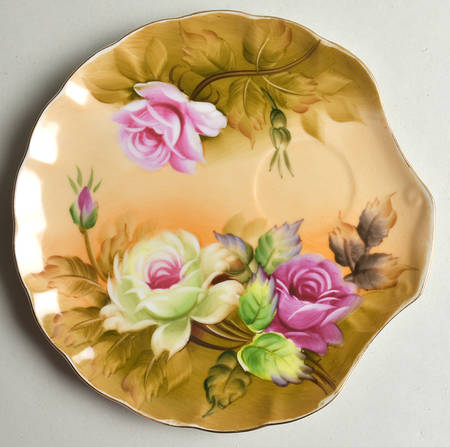 Heritage Brown (Floral) Snack Plate
