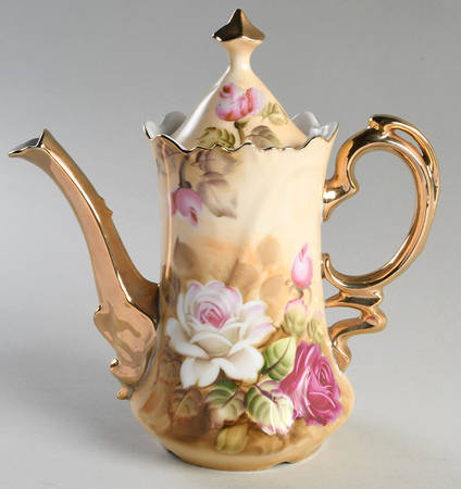 Heritage Brown (Floral) Coffee Pot & Lid