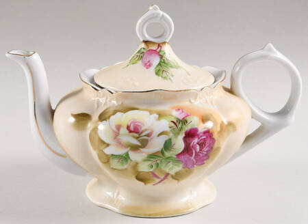 Heritage Brown (Floral) Musical Teapot & Lid